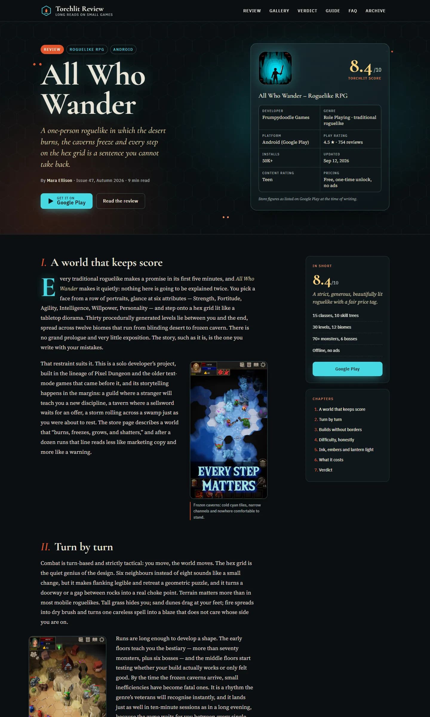 Torchlit — RPG Game Review — RPG game review site · All Who Wander screenshot