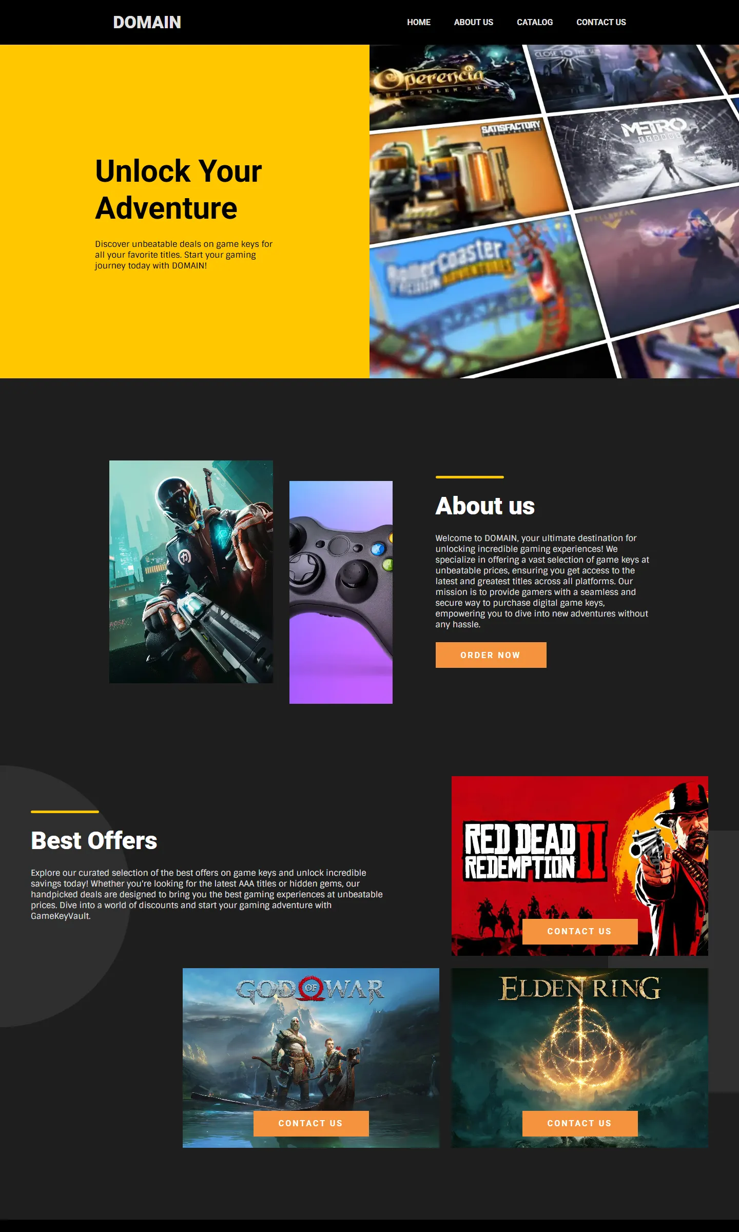 Game Keys Store · EN — Game keys e-commerce screenshot