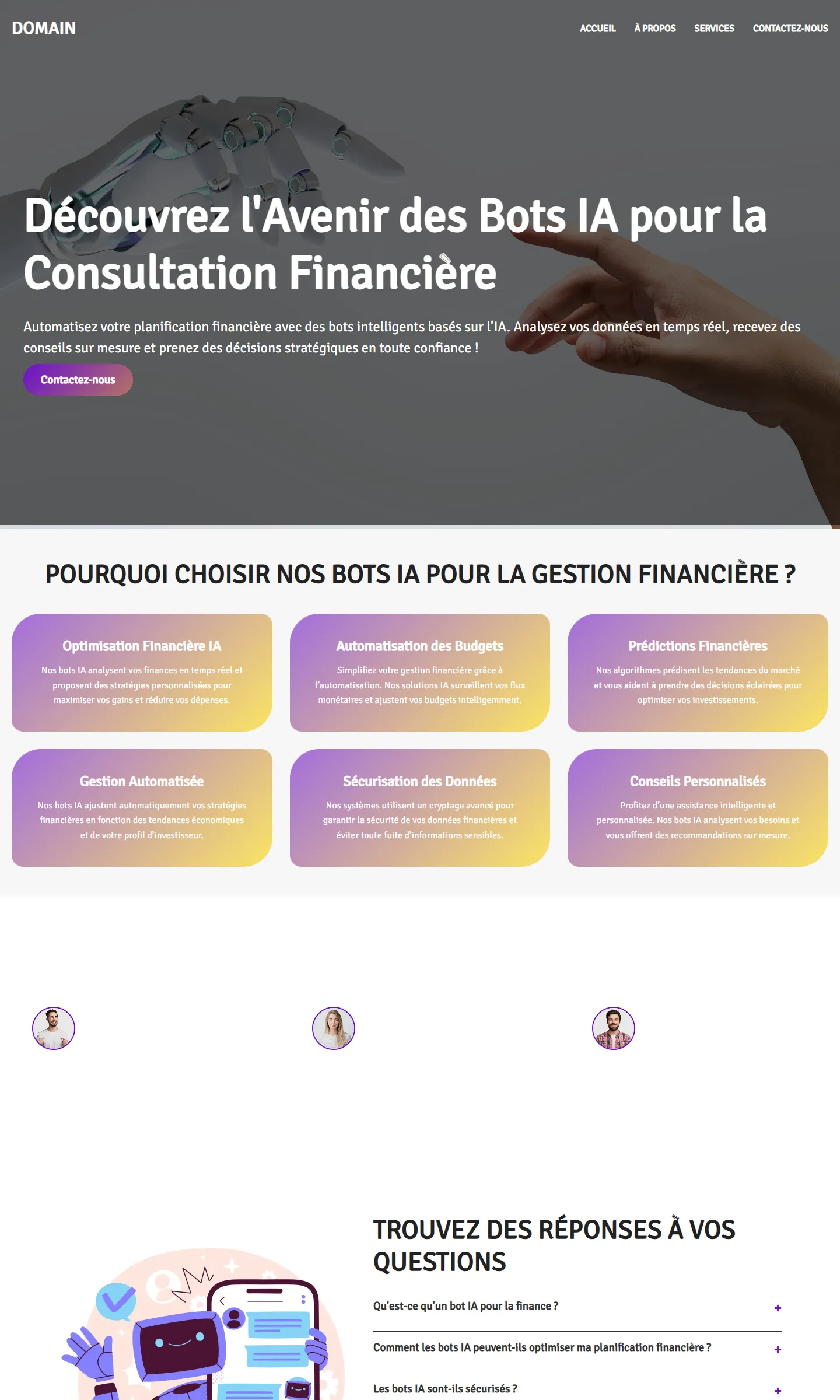 AI Financial Advisory Bots · FR — Fintech / AI bots screenshot