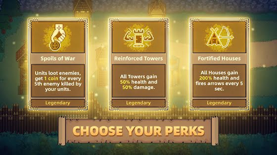Choose your perks: three legendary perk cards